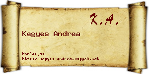 Kegyes Andrea névjegykártya