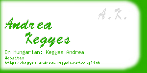 andrea kegyes business card